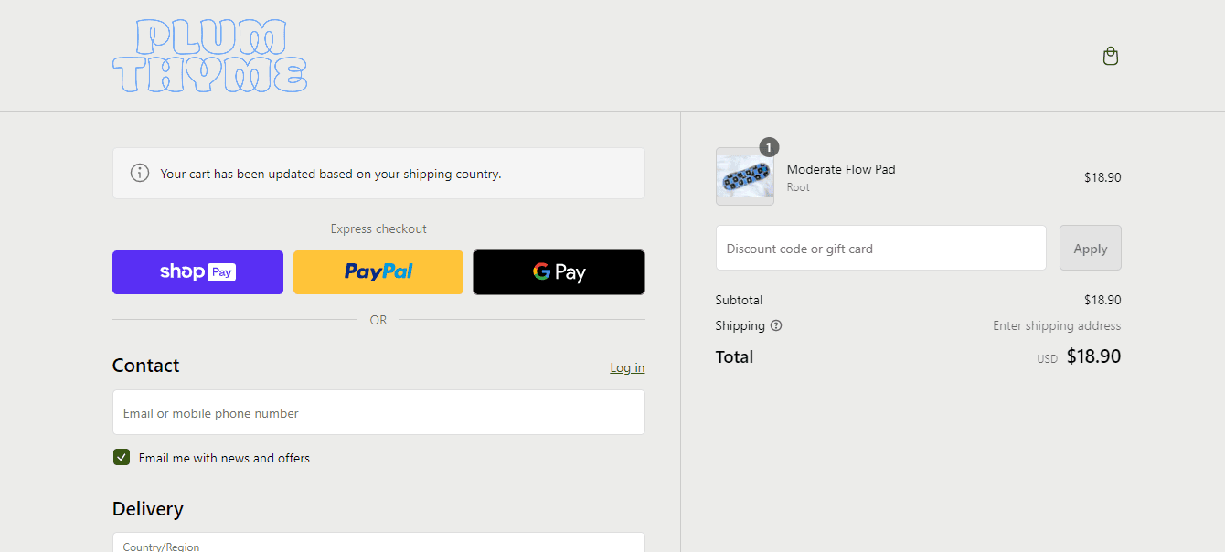 How to apply PlumThyme coupon code